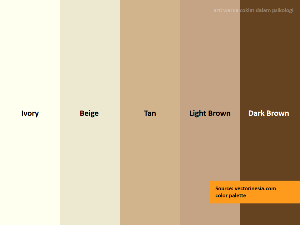arti warna coklat dalam psikologi